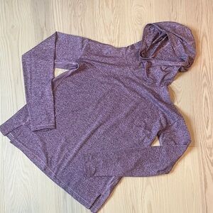 Athleta Heathered Purple Hoodie